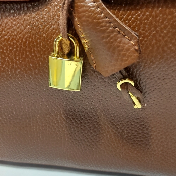 🤎 BORSE IN PELLE LOCK AND KEY SATCHEL - Picture 2 of 7